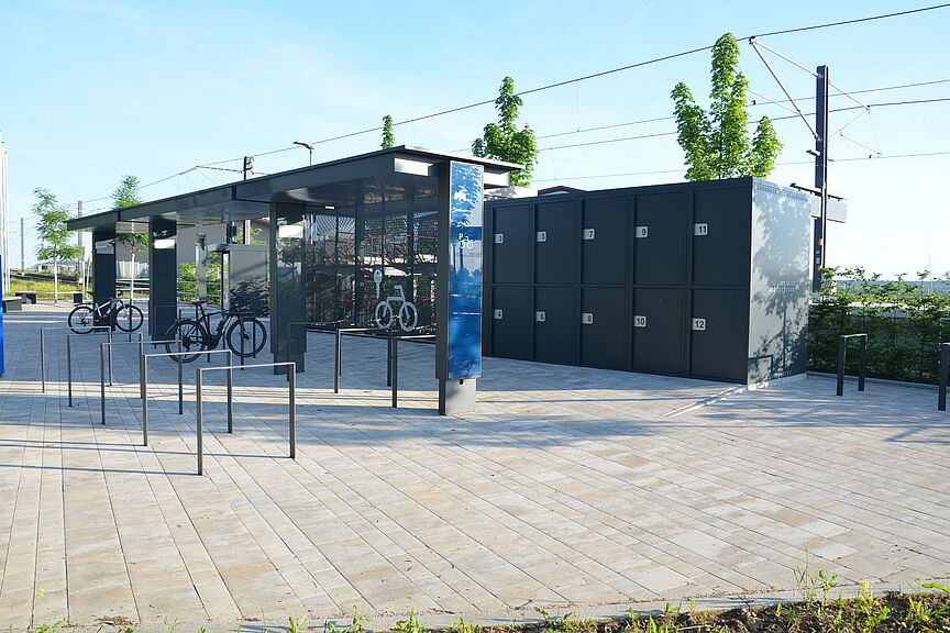 Fahrradparken am Mobilitätspunkt Stadionstraße Fahrradparken am Mobilitätspunkt Stadionstraße
