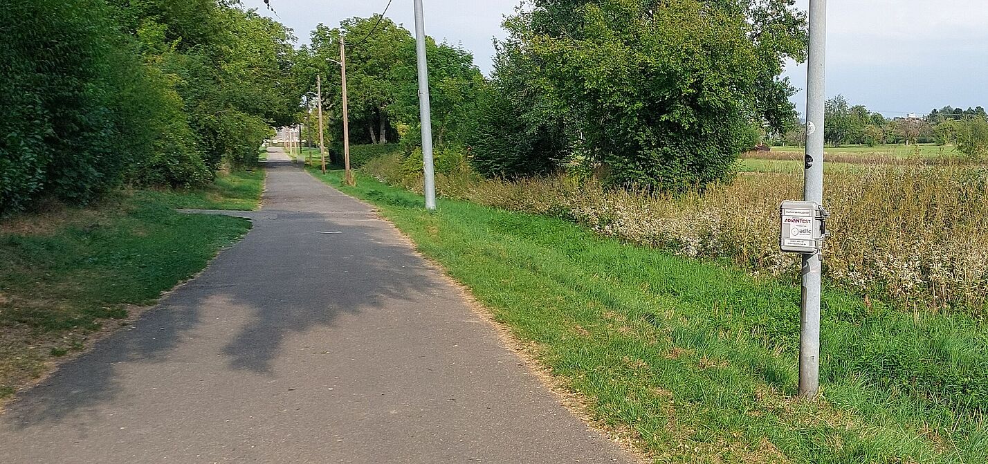 Radverkehrszähler am Randweg in Leinfelden
