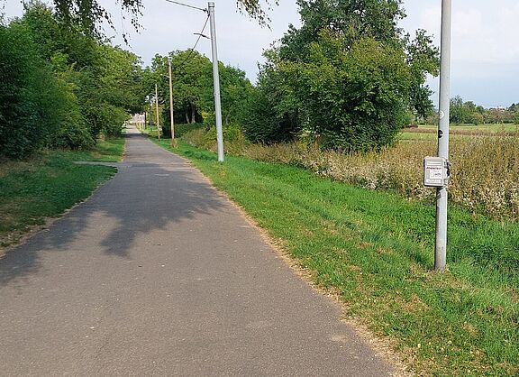 Radverkehrszähler am Randweg in Leinfelden