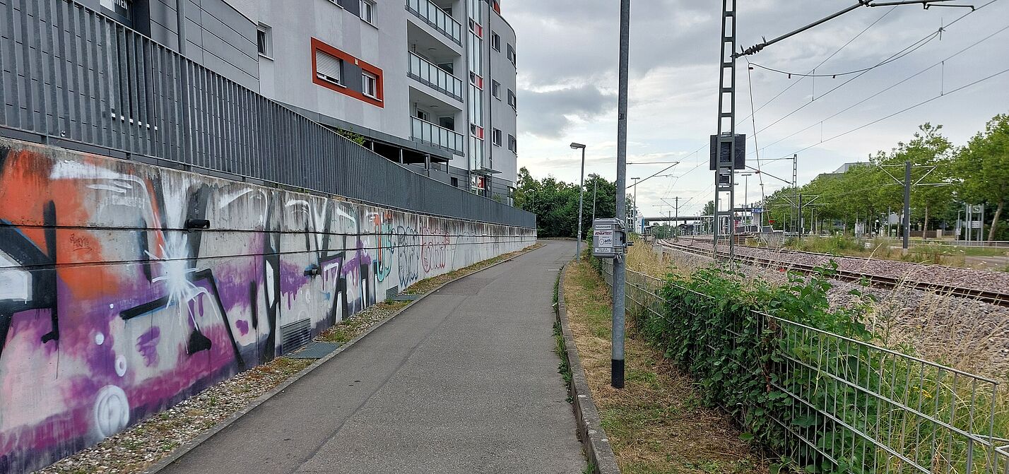 Radverkehrszähler am Geh- und Radweg Markomannenstraße