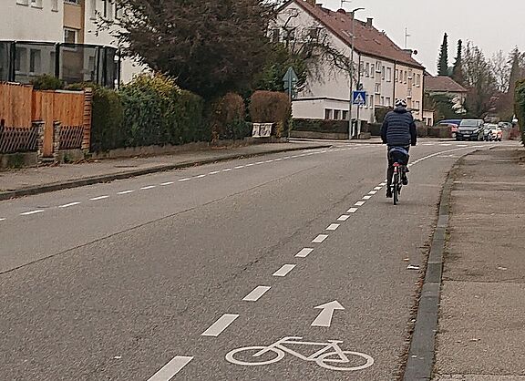 Radverkehrszähler an der Stuttgarter Straße bei der Tankstelle